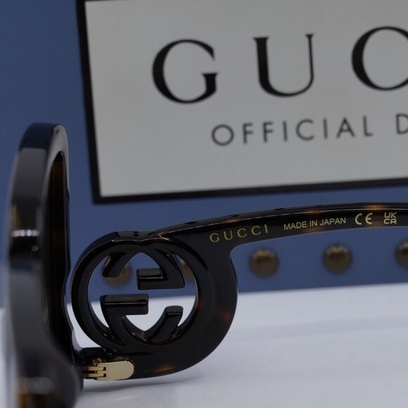 Gucci GG1326S 007 Square Sunglasses – Havana\Brown - Picture 6 of 11